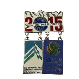 Vail Beaver Creek World Alpine Ski Championships Pin 1989‎ 1999 2015 Collectible